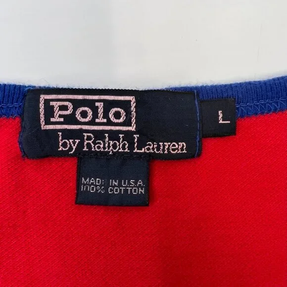Vintage Ralph Lauren Shirt Men Large Volley Sleeveless Tank Made USA Y2K Core No